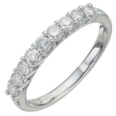 18ct White Gold Half Carat Diamond Eternity Ring - Product number 8668051