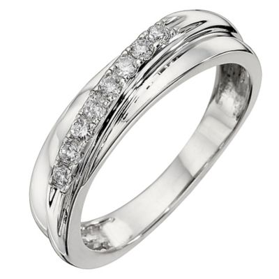 9ct White Gold Diamond Eternity Ring