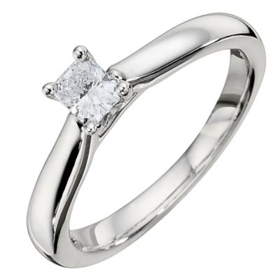 18ct White Gold 1/3 Carat Diamond Solitaire Ring