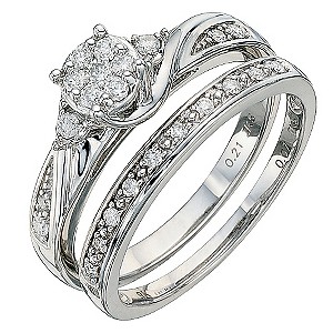 9ct White Gold 0.28 Carat Diamond Bridal Set9ct White Gold 0.28 Carat Diamond Bridal Set