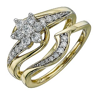 9ct Yellow Gold Half Carat Diamond Bridal Set9ct Yellow Gold Half Carat Diamond Bridal Set