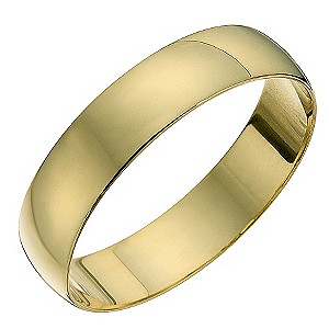 18ct Yellow Gold 5mm D Shape Heavyweight Ring