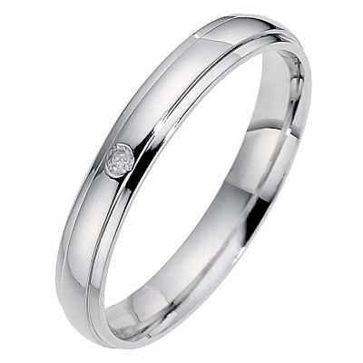 9ct White Gold Extra Heavyweight Diamond Set Court Ring - Product number 8682437