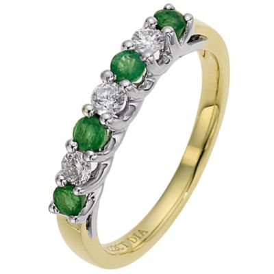 18ct yellow gold emerald 