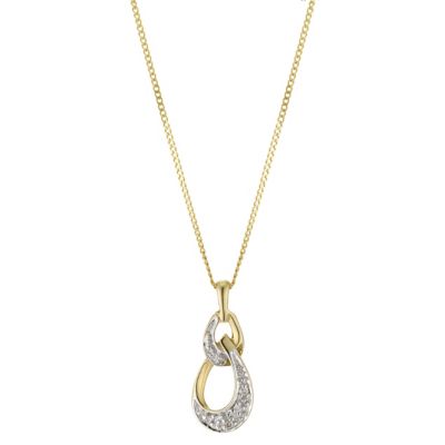 9ct Yellow Gold Diamond Pendant - Product number 8691665