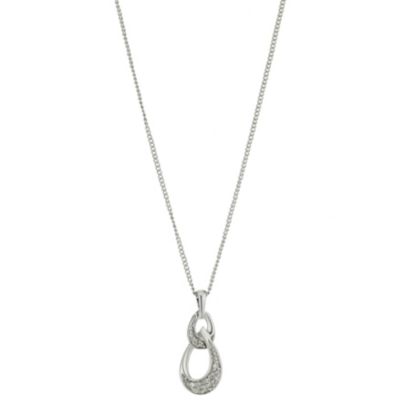 9ct White Gold Diamond Pendant - Product number 8691673