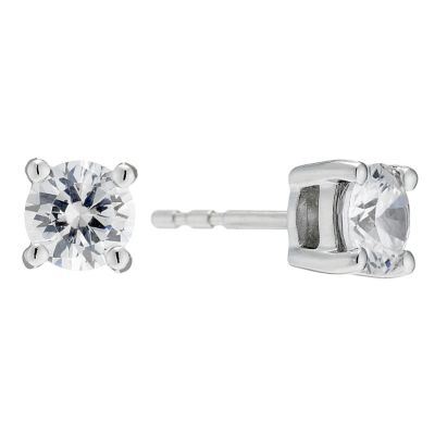 18ct white gold 1.25 carat diamond stud earrings - Product number 8691711