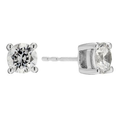18ct white gold 1.75 carat diamond stud earrings - Product number 8691738