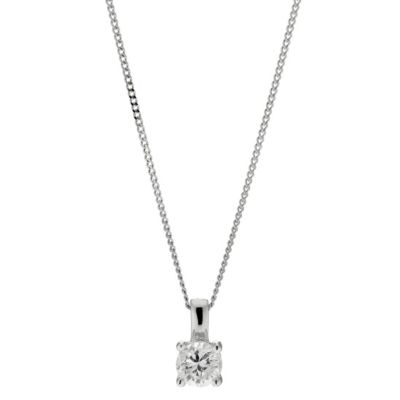 18ct white gold third carat diamond pendant - Product number 8691746
