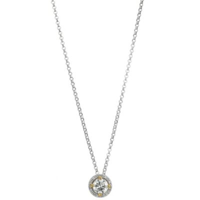 18ct white gold 0.56 carat lemon diamond pendant - Product number 8692572
