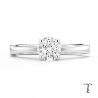 Tolkowsky 18ct white gold HI SI2 2/3 carat diamond ring