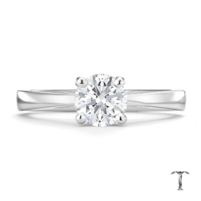 Tolkowsky 18ct white gold HI SI2 3/4 carat diamond ring