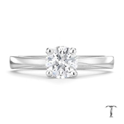 Tolkowsky platinum HI SI2 1 carat diamond ring - Product number 8700141