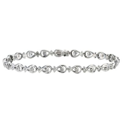 Sterling silver & diamond set bracelet - Product number 8700605