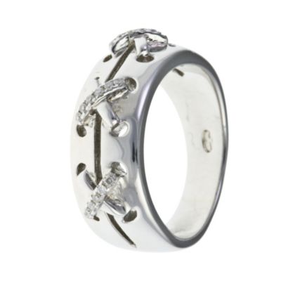 Silver & diamond kiss ring - Product number 8701806