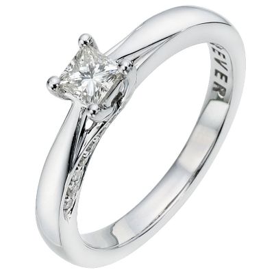 18ct White Gold 1/3 Carat Diamond Solitaire Ring