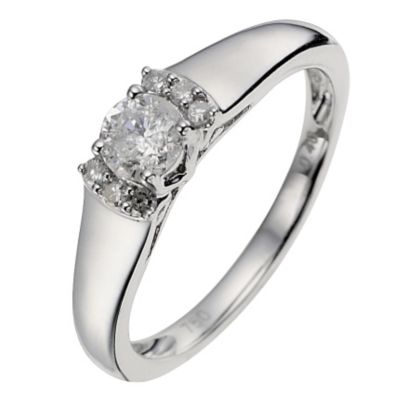 18ct White Gold 0.40 Carat Diamond Solitaire Ring