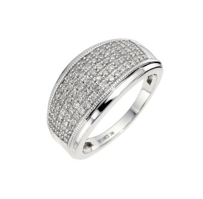 18ct white gold half carat diamond Celebration ring