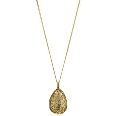 9ct yellow gold cultured freshwater pearl cage pendant - Product number 8705712