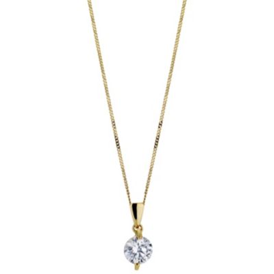9ct gold 18" pendant made with Swarovski Zirconia - Product number 8706042