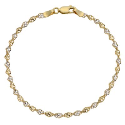 9ct two tone sparkle twist chain - Product number 8707995