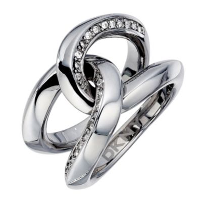 DKNY Organic Stainless Steel And Crystal Glitz Ring - Product number 8708584