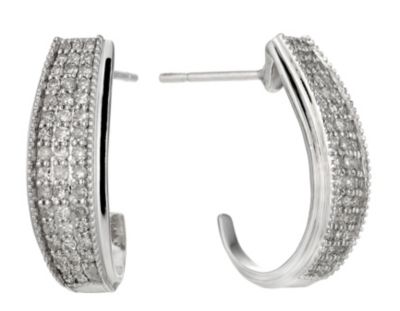 9ct white gold half carat diamond Celebration earrings - Product number 8708622