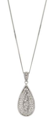 9ct white gold half carat diamond Celebration pendant - Product number 8708630