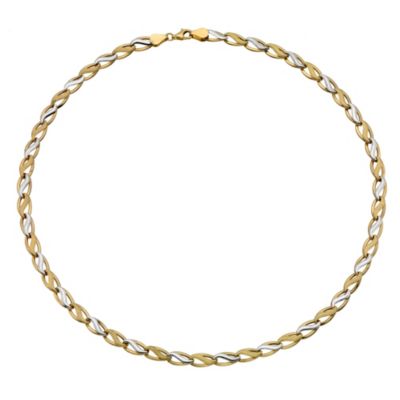 9ct two tone gold oval collerette - Product number 8709076