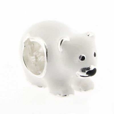 Sterling Silver Polar Bear Bead