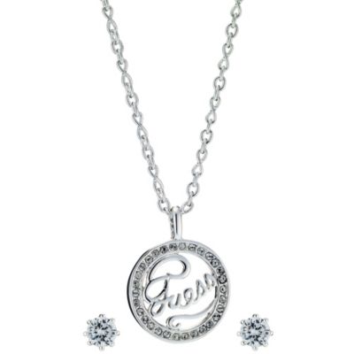 Guess Silver Pendant & Earrings Box Set - Product number 8714142