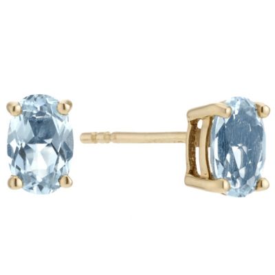 November Blue Topaz Birthstone Stud Earrings - Product number 8714525