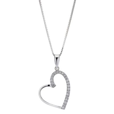 Sterling silver heart pendant necklace