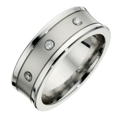 Men's 3 Diamond Cobalt Ring - Product number 8716900