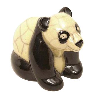 Raku Pottery Small Panda at H. Samuel
