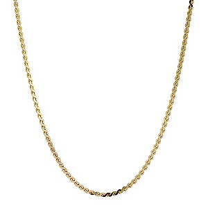 9ct Yellow Gold 18` Snail Chain Necklace