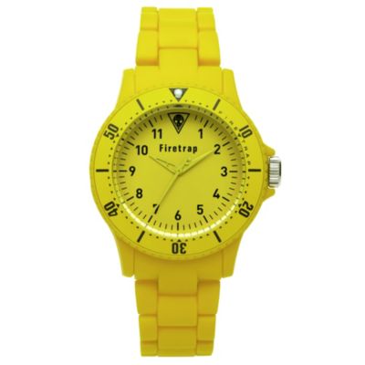 Firetrap Ladies' Yellow Rubber Strap Watch - Product number 8719861