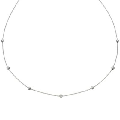 H Samuel 9ct White Gold 17` Ball Chain