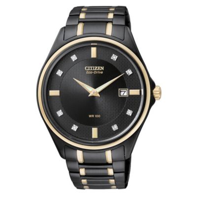 Citizen men's black and gold bracelet watch - Product number 8724458