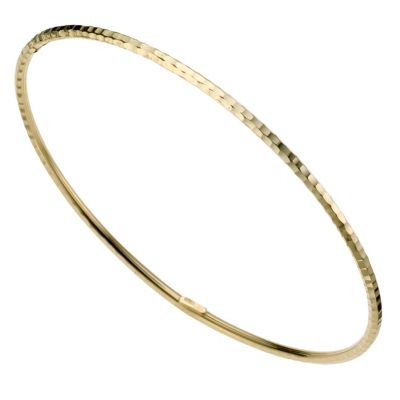 Unbranded 9ct Yellow Gold Diamond Cut Bangle