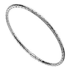 Unbranded 9ct White Gold Cut Out Bangle