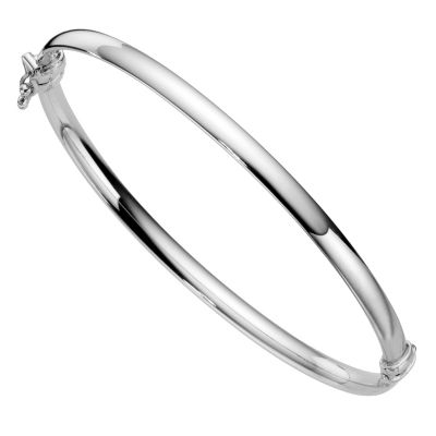 9ct White Gold Polished Bangle - Product number 8724733
