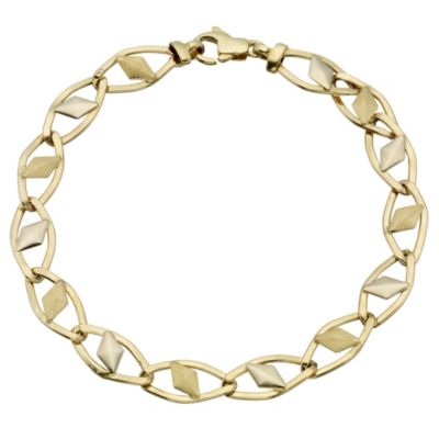 Unbranded 9ct Two Colour Gold Link Bracelet