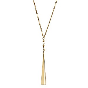 9ct Yellow Gold 17` Triangle Pendant Necklace