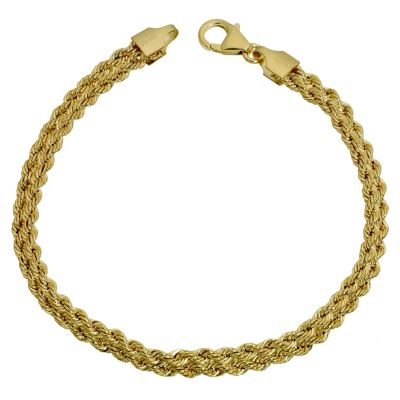 9ct Yellow Gold Double Rope Bracelet - Product number 8730121