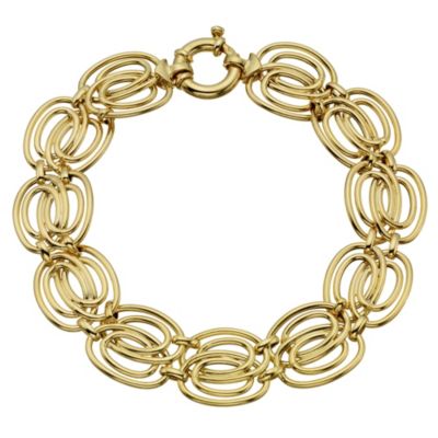 9ct Yellow Gold Double Chain Circle Bracelet - Product number 8730202
