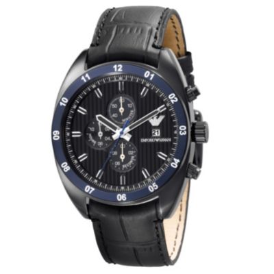 Emporio Armani black strap chronograph - Product number 8731764