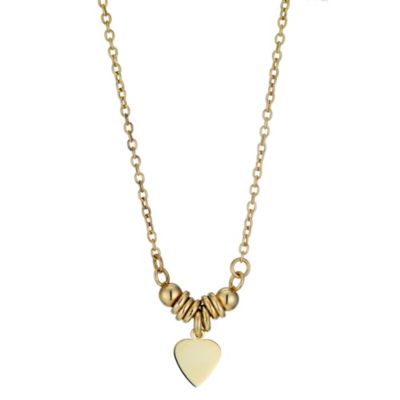 9ct yellow gold candy ring and heart necklet - Product number 8732973