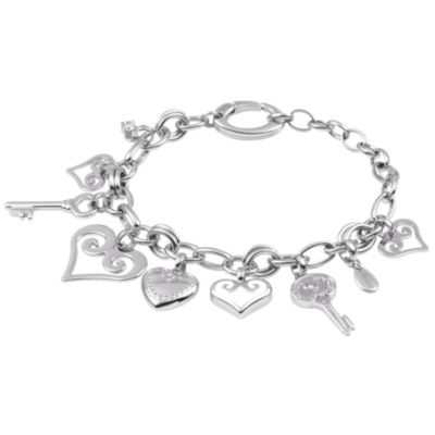 Fossil Heart & Key Charm Bracelet - Product number 8733651
