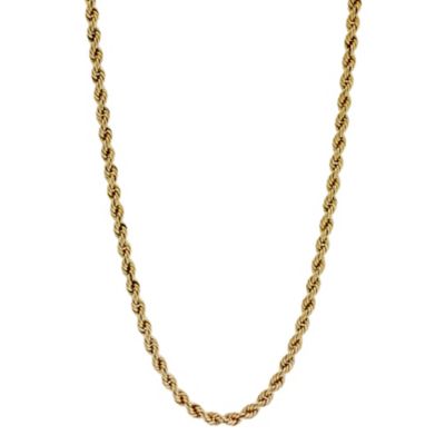H Samuel 9ct Yellow Gold 20` Rope Necklace